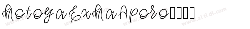 MotoyaExMaAporo字体转换