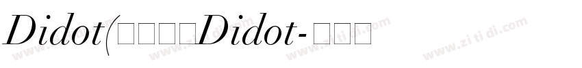 Didot(标准原版Didot字体转换
