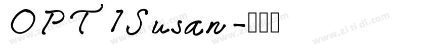 OPTISusan字体转换