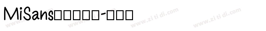 MiSans小米米黑体字体转换