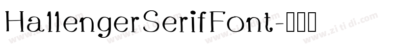 HallengerSerifFont字体转换