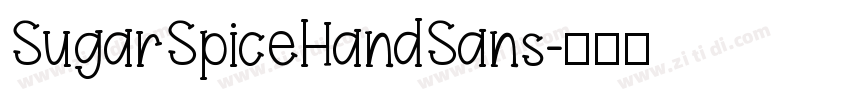 SugarSpiceHandSans字体转换