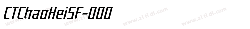CTChaoHeiSF字体转换