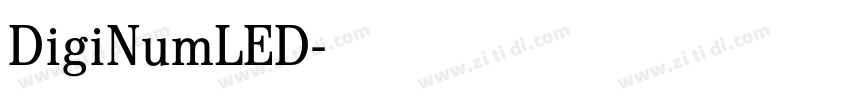 DigiNumLED字体转换