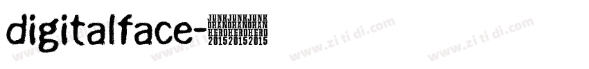 digitalface字体转换