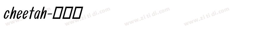 cheetah字体转换