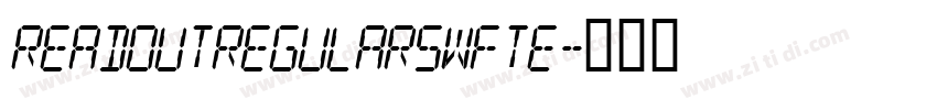 ReadoutRegularSWFTE字体转换