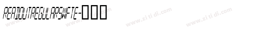 ReadoutRegularSWFTE字体转换