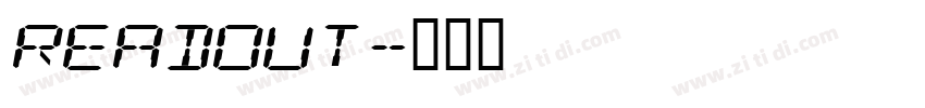 Readout字体转换