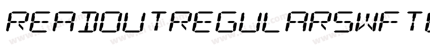 ReadoutRegularSWFTE字体转换