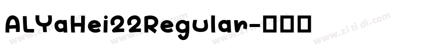 ALYaHei22Regular字体转换