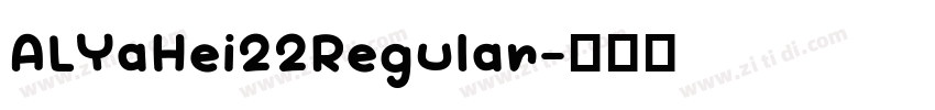 ALYaHei22Regular字体转换
