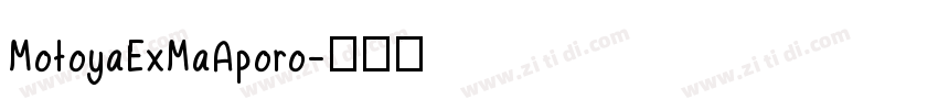 MotoyaExMaAporo字体转换