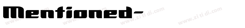 Mentioned字体转换