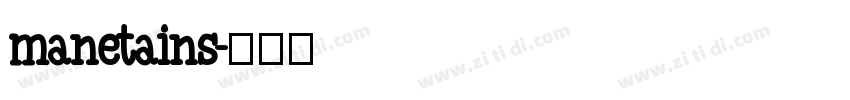 manetains字体转换