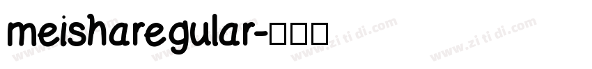 meisharegular字体转换