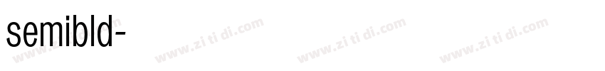 semibld字体转换