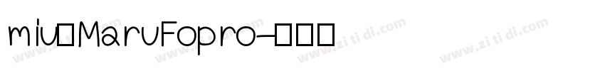 miuのMaruFopro字体转换
