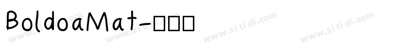 BoldoaMat字体转换