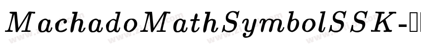 MachadoMathSymbolSSK字体转换