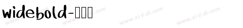 widebold字体转换