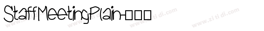 StaffMeetingPlain字体转换