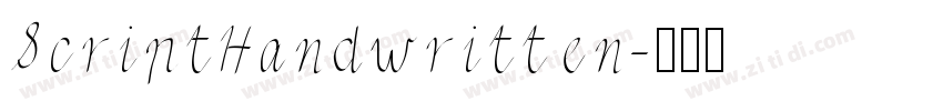 ScriptHandwritten字体转换
