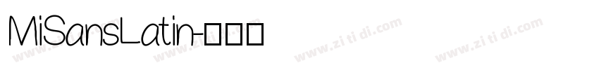MiSansLatin字体转换