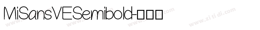 MiSansVESemibold字体转换