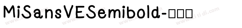 MiSansVESemibold字体转换