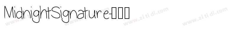 MidnightSignature字体转换