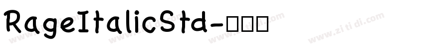 RageItalicStd字体转换