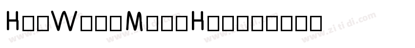 HanWangMingHeavy字体转换