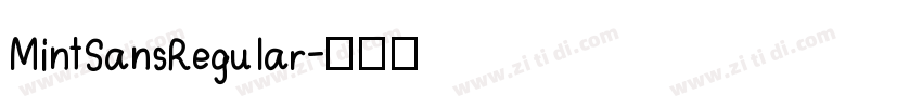 MintSansRegular字体转换