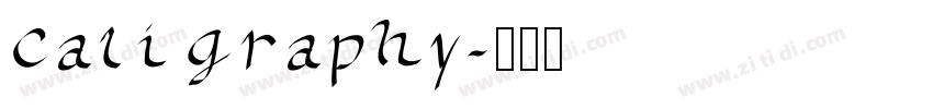 caligraphy字体转换