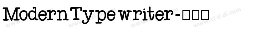 ModernTypewriter字体转换