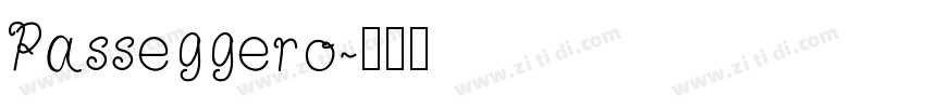 Passeggero字体转换