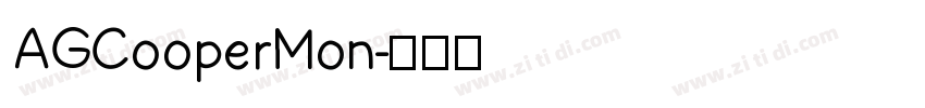AGCooperMon字体转换