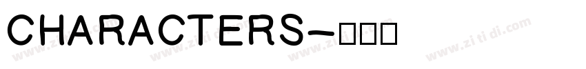 CHARACTERS字体转换