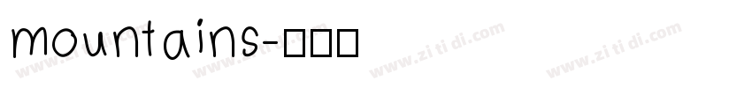mountains字体转换