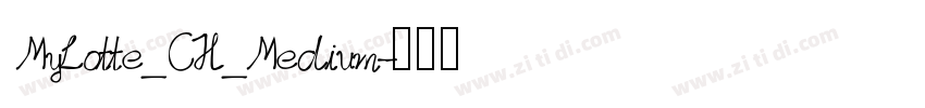 MyLotte_CH_Medium字体转换