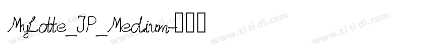 MyLotte_JP_Medium字体转换