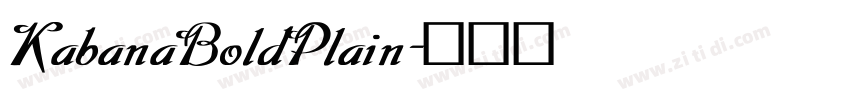 KabanaBoldPlain字体转换