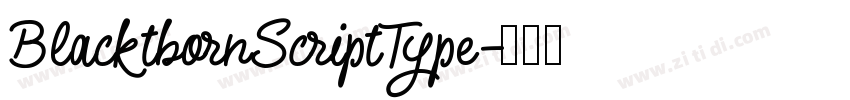 BlackthornScriptType字体转换