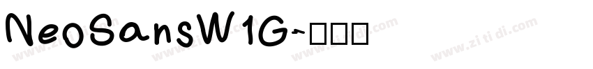 NeoSansW1G字体转换