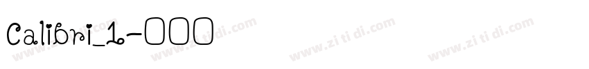 Calibri_1字体转换