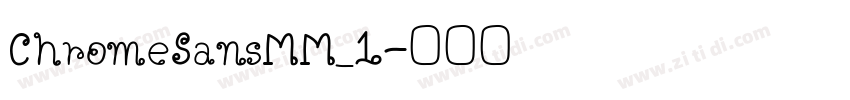 ChromeSansMM_1字体转换