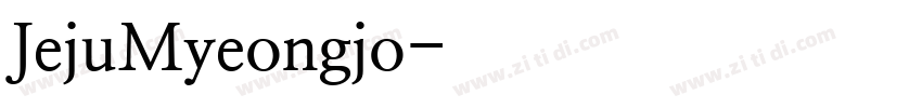 JejuMyeongjo字体转换
