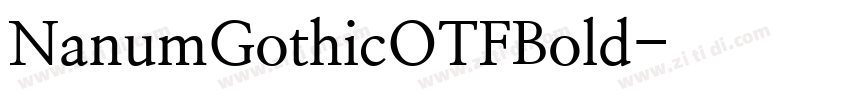 NanumGothicOTFBold字体转换