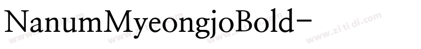 NanumMyeongjoBold字体转换